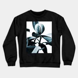 Plant, Dark blue, Leaf, Modern art, Wall art, Print, Minimalistic, Modern Crewneck Sweatshirt